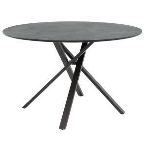 Dining table Cerco with black Mdf top D120x75cm