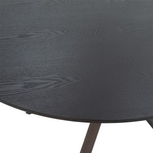 Dining table Cerco with black Mdf top D120x75cm