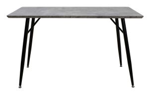 Conor dining table with Mdf top and metal legs 130x80x75.5cm