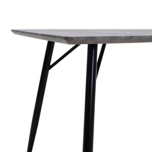 Conor dining table with Mdf top and metal legs 130x80x75.5cm