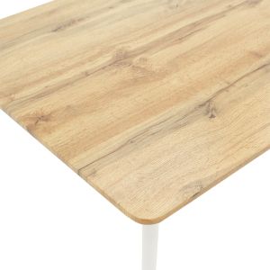 Dining table Cuba Mdf color sonoma-white, 120x80x75cm