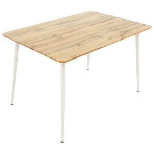 Dining table Cuba Mdf color sonoma-white, 120x80x75cm