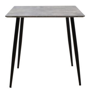 Dining table Cuba with Mdf top cement/black 70x70x75cm
