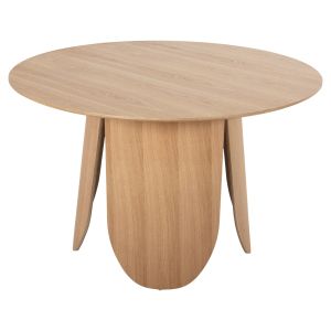 Dining table Denty - Mdf with oak veneer - natural oak color D120x75hcm Hm9612,01