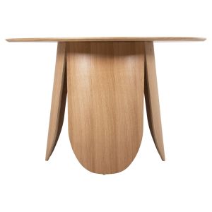 Dining table Denty - Mdf with oak veneer - natural oak color D120x75hcm Hm9612,01