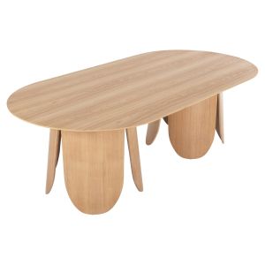 Dining table Denty Mdf with oak veneer natural oak color 240x120x75hcm Hm9611,01