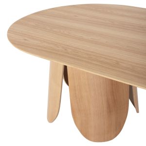 Dining table Denty Mdf with oak veneer natural oak color 240x120x75hcm Hm9611,01