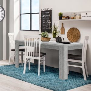 Dining table Domus 135 in gray-white color 135*80.5*74.5