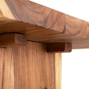 Dining table Egon Hm9490 made of solid soar wood with a top of 7.5cm 200x100x80hcm