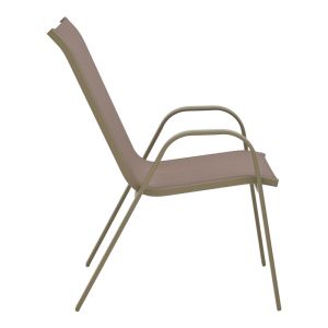 Dining table Ensure-calan metal-glass in champagne color 140x80x70cm