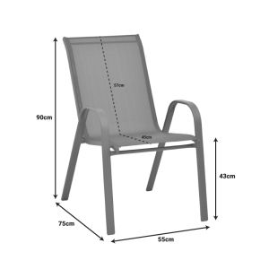 Dining table Ensure-calan metal-glass in champagne color 140x80x70cm
