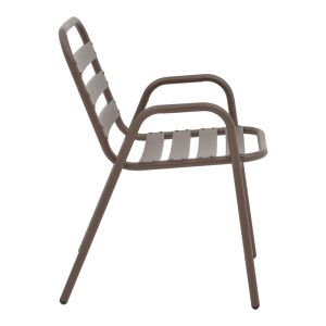Dining table Ensure-sussie 5 pcs. metal in brown shade 140x80x70cm