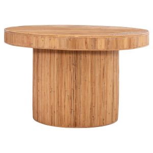 Dining table Gatsby Hm9884 natural rattan in natural color Φ120x76hcm.