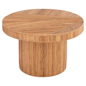 Dining table Gatsby Hm9884 natural rattan in natural color Φ120x76hcm.