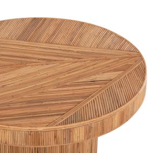 Dining table Gatsby Hm9884 natural rattan in natural color Φ120x76hcm.