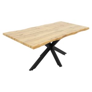 Gilman dining table with Mdf top, sonoma/black 180x90x75cm