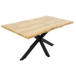 Gilman dining table with Mdf top, sonoma/black 150x90x75cm