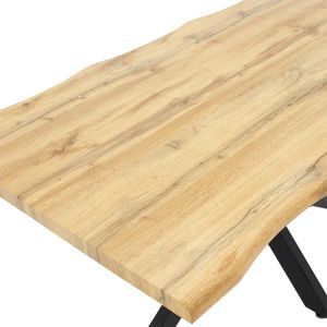Gilman dining table with Mdf top, sonoma/black 150x90x75cm