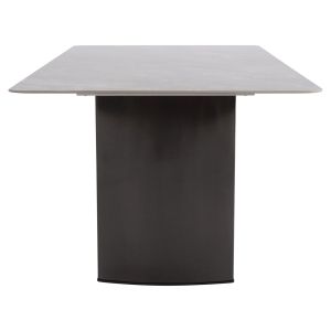 Heff dining table with ceramic top 12 mm black marble - mdf frame - black metal legs 200x100x76hcm Hm9766,01