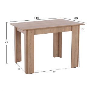 Dining table Hm2428,01 Kelvin oak/sonoma color 110x80x77