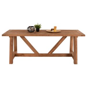 Dining table Hm7922 solid teak in natural color, 200x100x75cm