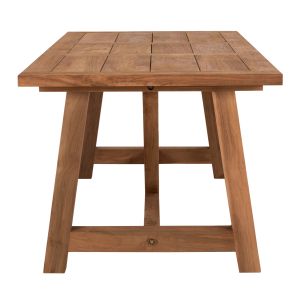 Dining table Hm7922 solid teak in natural color, 200x100x75cm