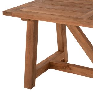 Dining table Hm7922 solid teak in natural color, 200x100x75cm
