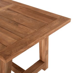 Dining table Hm7922 solid teak in natural color, 200x100x75cm