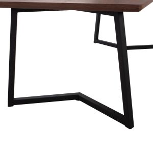 Dining table Hm9304.02 MDF walnut veneer and metal legs
