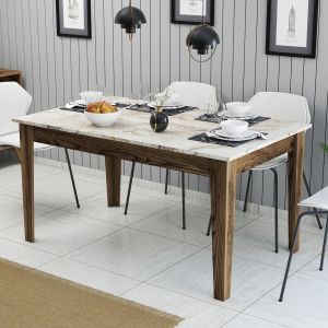 Dining table Hm9507.03 melamine with storage space 145x88x75hcm