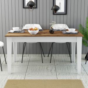 Dining table Hm9507.07 melamine with storage space 145x88x75hcm