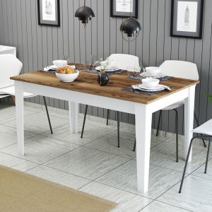 Dining table Hm9507.07 melamine with storage space 145x88x75hcm