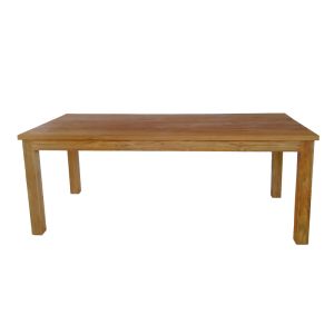 Dining table Inca-wooly set of 7 pieces in natural beige shade 220x90x75cm