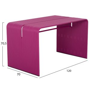 Dining table Intrepid Hm6330.05 aluminum in purple 120x70x70.5cm.