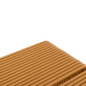 Dining table Intrepid Hm6330.07 aluminum in mustard yellow color 120x70x70.5cm.