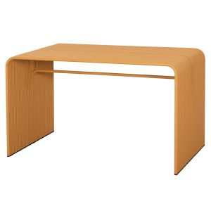 Dining table Intrepid Hm6330.07 aluminum in mustard yellow color 120x70x70.5cm.