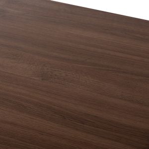 Dining table Jay Hm9531 with walnut-colored Mdf top and black metal legs 120x70x76hcm
