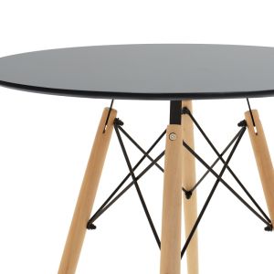 Dining table Julita-noor set of 3 pcs. Mdf black-beige-natural �60x73cm