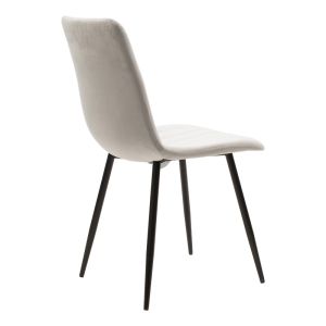 Dining table Julita-noor set of 5 pcs. Mdf black-gray-natural legs D80x76cm