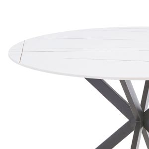 Dining table Karg-stoyen 5 pcs white damask - white-black marble �120x75cm