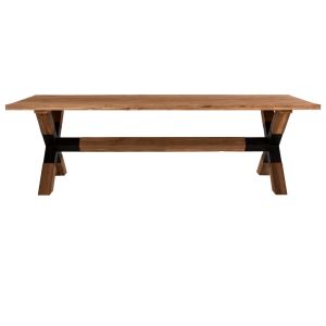 Dining table Katte made of solid teak wood-metal legs, 250x100x78cm Hm9557