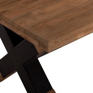 Dining table Katte made of solid teak wood-metal legs, 250x100x78cm Hm9557