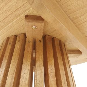 Dining table Kenda solid pine wood in natural shade D80x75cm