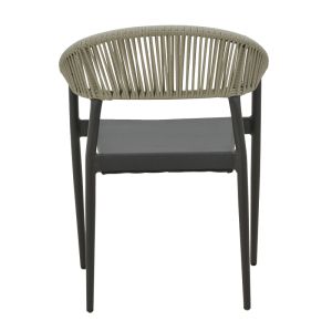Dining table Kliton - set of 5 pieces aluminum and anthracite 80x80x74cm
