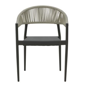 Dining table Kliton - set of 5 pieces aluminum and anthracite 80x80x74cm