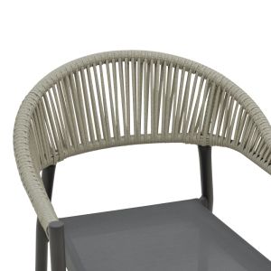 Dining table Kliton - set of 5 pieces aluminum and anthracite 80x80x74cm