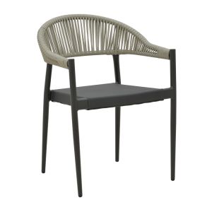 Dining table Kliton - set of 5 pieces aluminum and anthracite 80x80x74cm