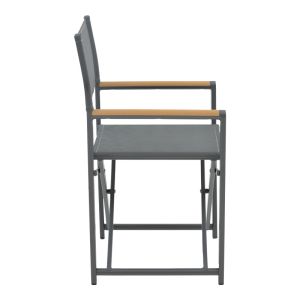 Dining table Kliton-mabu set of 3 pieces aluminum and anthracite 80x80x74cm