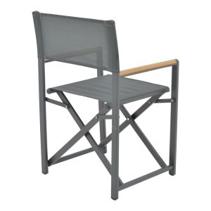Dining table Kliton-mabu set of 5 pieces aluminum and anthracite 80x80x74cm