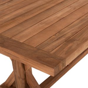 Dining table Kronos Hm9535 solid teak in natural color, 200x90x75cm